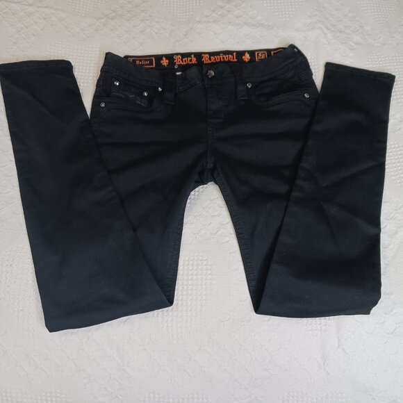 Rock Revival Beliss Women's Black Skinny Jeans size 28 - Picture 7 of 15